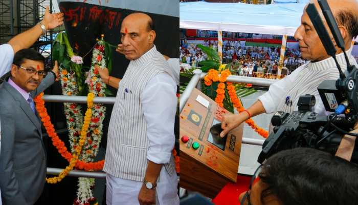 To 'add might' to Indian Navy’s arsenal, Rajnath Singh launches two indigenously built warships 'Surat' and 'Udaygiri'