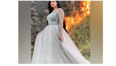 Pakistani TikToker poses by forest fire, gets backlash from netizens - WATCH