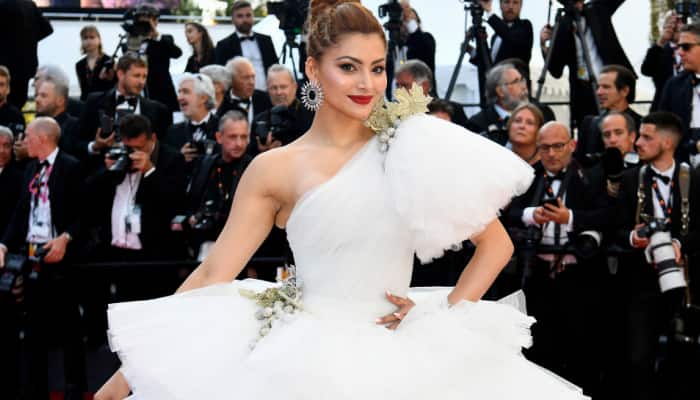 Urvashi Rautela stuns in a white ball gown as she makes Cannes her debut