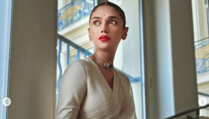 Cannes 2022: Aditi Rao Hydari is epitome of grace in off-white Sabyasachi saree
