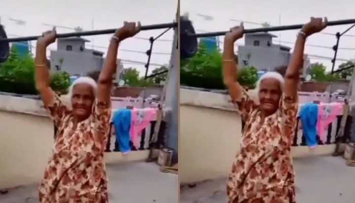 Viral Video: 80-year-old grandma accepts deadlift challenge, leaves grandson in shock - WATCH 