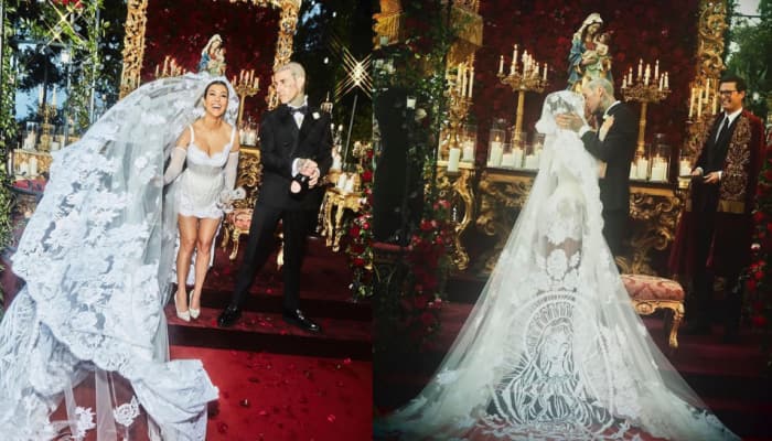 Kourtney Kardashian, Travis Barker get married for third time in lavish Italian ceremony