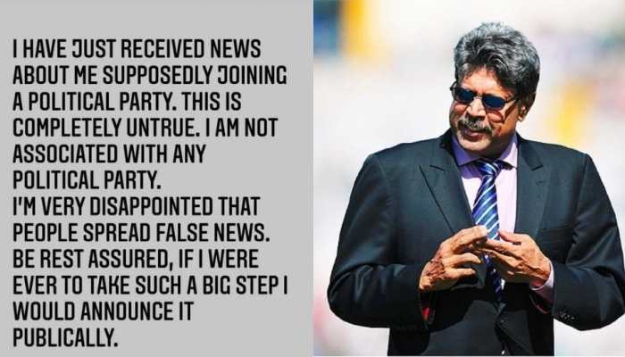 Kapil Dev rubbishes reports of joining politics, says THIS about &#039;false news&#039;