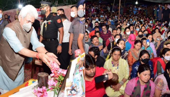 Rahul Bhat killing: LG Manoj Sinha meets Kashmiri Pandits, protesters say 'won't join duty until demands are met'