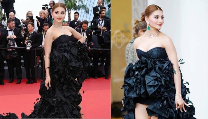 Cannes 2022: Urvashi Rautela opts for a dramatic black dress for her second red carpet appearance - PICS 