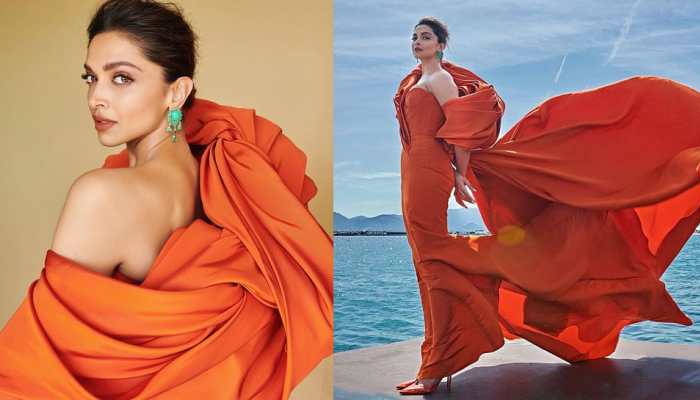 Deepika Padukone looks stunning in an orange outfit | The Daily Chakra