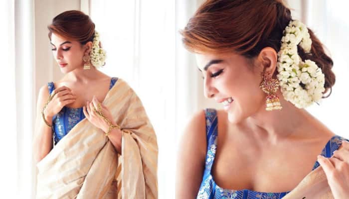 Jacqueline Fernandez mesmerises in desi avatar, ask fans to listen to her song  'RaRaRakkamma' from 'Vikrant Rona'