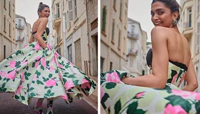 Flirtatious and fun! Deepika Padukone pairs floral boots with matching dress at Cannes - check out