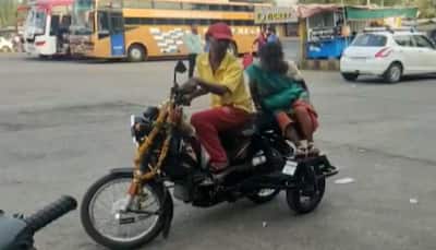 Wife complains of backache, beggar gifts her modified TVS XL100 moped worth Rs 90,000