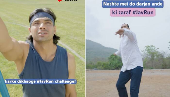 WATCH: Neeraj Chopra throws a new javelin challenge at The Great Khali