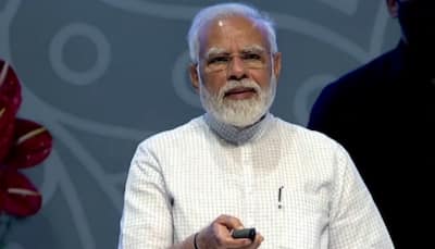 PM Modi tries hand at aviation, flies a drone- WATCH
