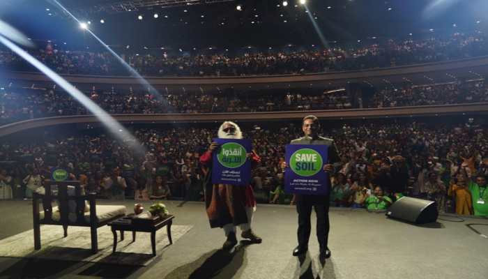 Sadhguru makes a final pit stop in Oman before beginning his Save Soil journey in India