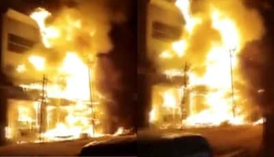 Fire at ATM kiosk engulfs multi-storey building in Noida’s Bhangel area - WATCH