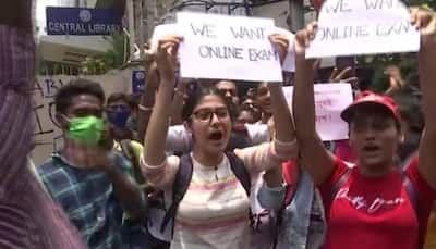 Over 200 Calcutta University students demand online exams, continue protests