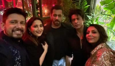 Salman Khan, Shah Rukh Khan, Madhuri Dixit's priceless moment from Karan Johar's late-night birthday party goes viral! 