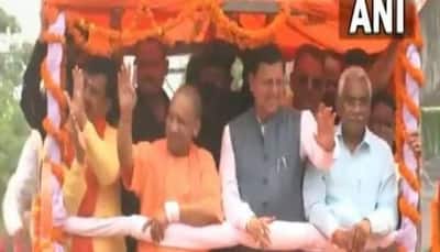 Champawat by-poll: Yogi Adityanath campaigns for Uttarakhand CM Dhami, holds massive raodshow