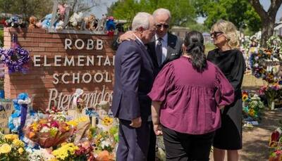 'Do something': Crowd chants as Joe Biden visits site of Texas school shooting