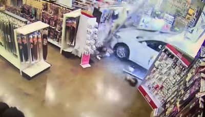 Arizona driver crashes into department store, 2 injured with minor injuries: Watch video