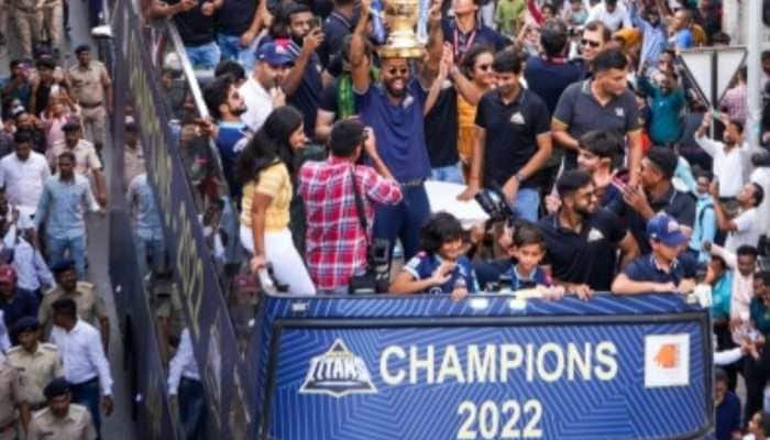 Gujarat Titans hold roadshow in Ahmedabad to celebrate IPL 2022 victory, see VIRAL pics