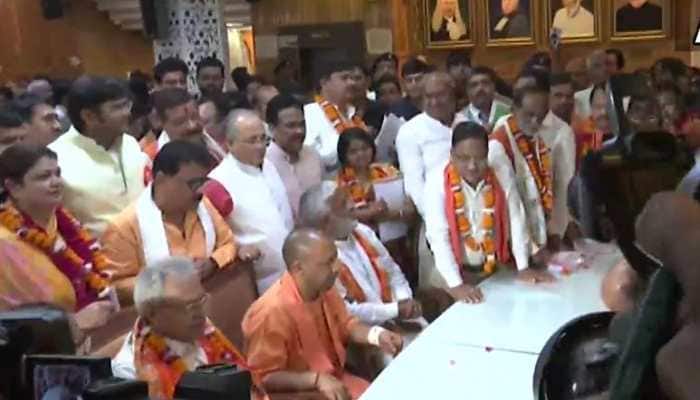 Rajya Sabha polls: 8 BJP candidates file nomination from Uttar Pradesh in presence of CM Yogi Adityanath