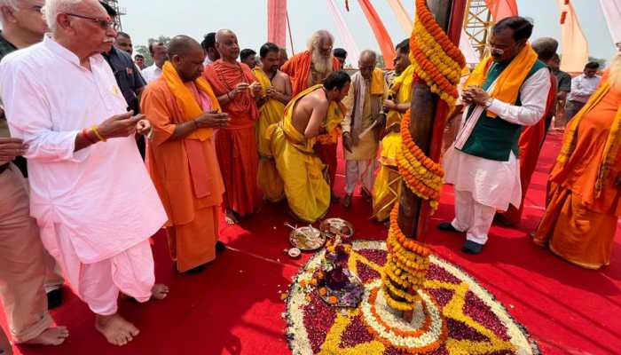 &#039;Victory against invaders&#039;: UP CM Yogi Adityanath launches next phase of Ram temple construction