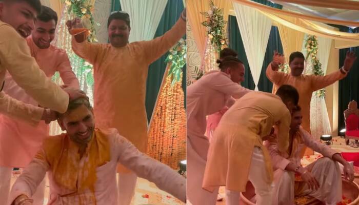 Deepak Chahar dances during haldi ceremony ahead of wedding with Jaya Bhardwaj - WATCH