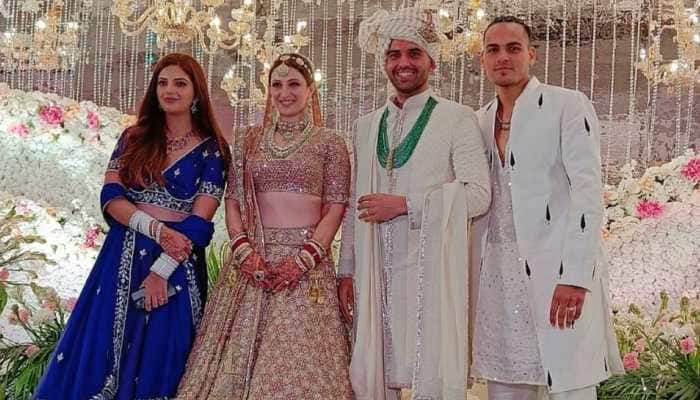 Newly-wed Chennai Super Kings pacer Deepak Chahar with wife Jaya Bhardwaj along with cousin Rahul Chahar and his wife Ishani Johar in Agra. (Source: Instagram)
