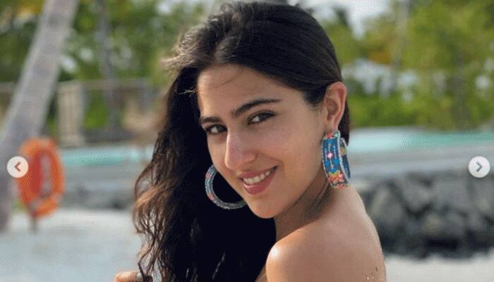 Sara Ali Khan beats summer heat in style, flaunts toned body in colourful bikini: PIC