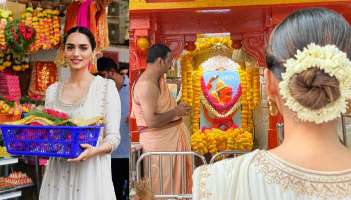 As Samrat Prithviraj releases, Manushi Chhillar visits Siddhivinayak Temple - PICS