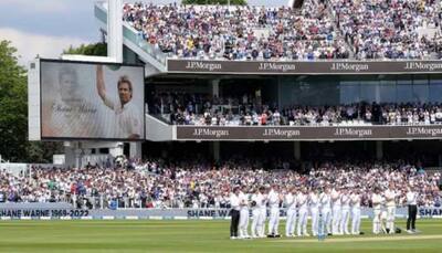 England vs New Zealand Lord's Test stopped after 23rd over to pay tribute to Shane Warne 
