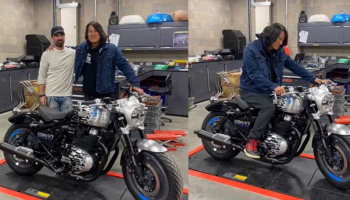 Fast and Furious actor Sung Kang aka &#039;Han&#039; visits Royal Enfield facility, checks out Shotgun 650