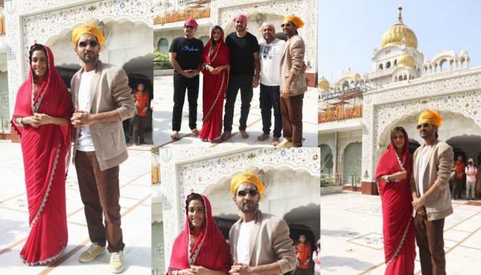 Janhit Mein Jaari: Nushrratt Bharuccha and team seek blessings at Bangla Sahib Gurudwara in Delhi 