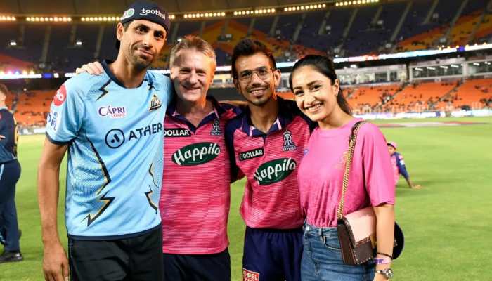 WATCH: Was Yuzvendra Chahal ‘drunk’ with Gujarat Titans coach Ashish Nehra, fans think so in viral video