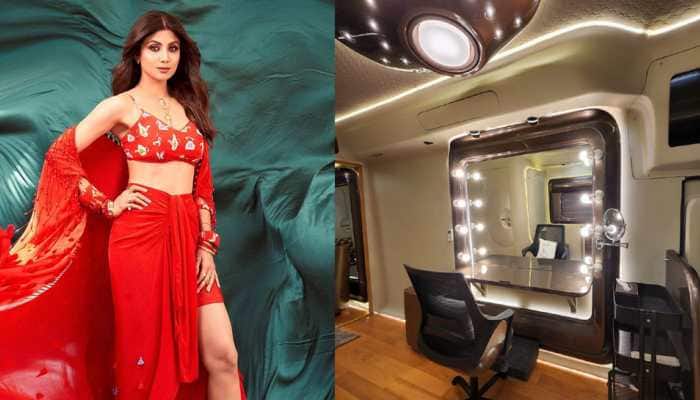 Inside Shilpa Shetty&#039;s first-of-its-kind vanity van with a yoga deck, luxe lounge - IN PICS