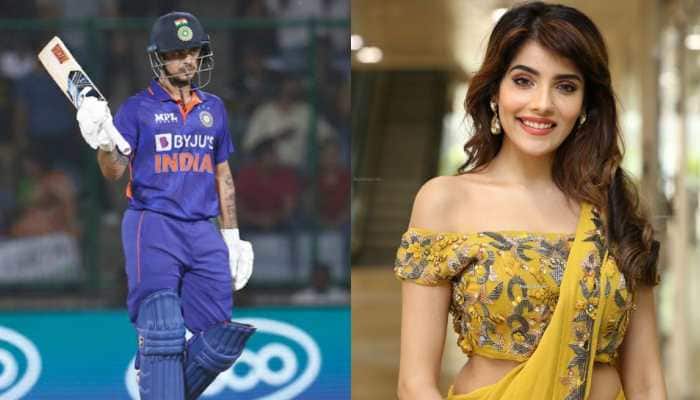 Ishan Kishan (left) and Aditi Hundia. (Source: Twitter)