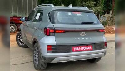 Upcoming 2022 Hyundai Venue Facelift spotted ahead of launch in Titan Grey paint scheme