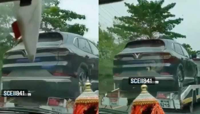 Mahindra-owned Pininfarina designed VinFast VF8 electric SUV spotted in India - Check pics