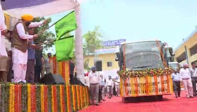 Arvind Kejriwal, Bhagwant Mann flag off luxury bus service from Punjab to Delhi
