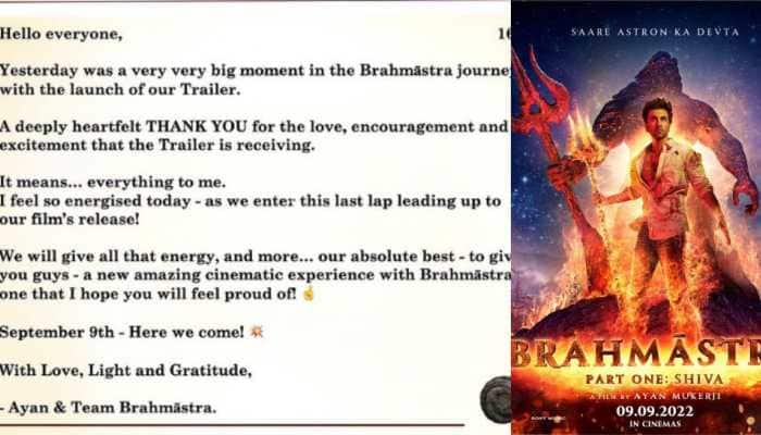 Ayan Mukerji shares a heartfelt note as Brahmastra trailer receives overwhelming response