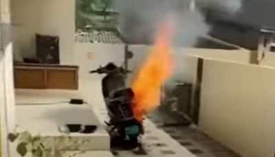 Pure EV electric scooter catches fire while charging, fourth such incident - Watch Video