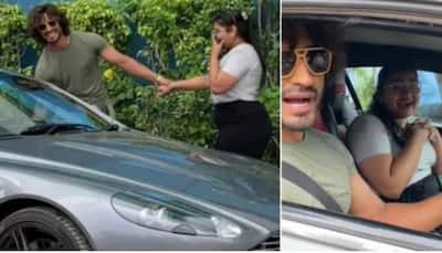 Vidyut Jammwal makes a fan's day by taking her on a fun drive in his Aston Martin - WATCH!