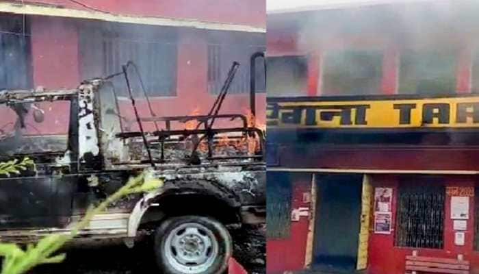 Agnipath scheme: Violent protests continue in Bihar– railway station, police jeep set ablaze, cops injured