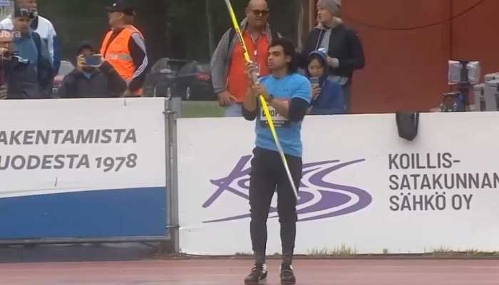 WATCH: Neeraj Chopra&#039;s FIERY throw of 86.69m that won him gold at 2022 Kuortane Games