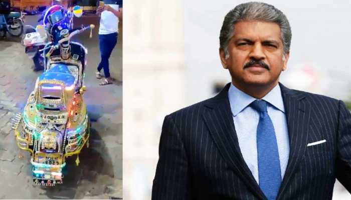 Anand Mahindra tweets ‘Only in India’ on sharing a video of dazzling Bajaj Chetak scooter
