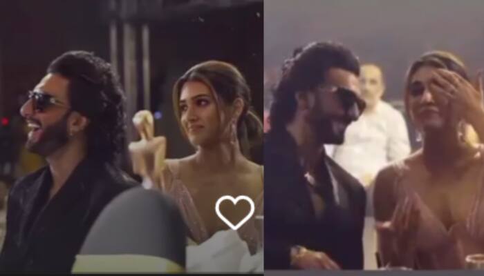 Netizens demand Ranveer Singh and Kriti Sanon to be cast together, after video of them laughing together goes viral