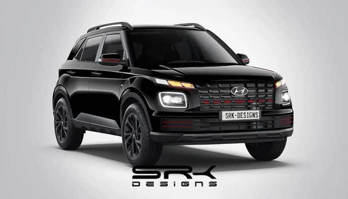 Hyundai Venue Knight Edition imagined via digital rendering, draws inspiration from Hyundai Creta