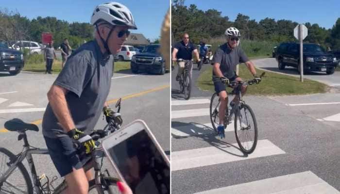 US President Joe Biden falls off bicycle, says &#039;I&#039;m good&#039; - Watch