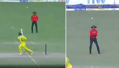 SL vs AUS: Umpire Kumar Dharmasena tries to take a catch in 3rd ODI, video goes viral - WATCH