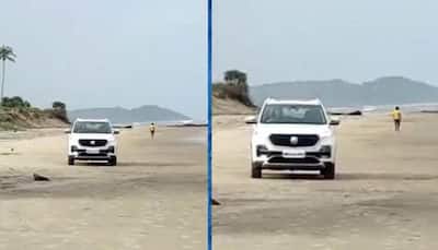 Tourist drives around on Goa beach in MG Hector SUV, irks netizens