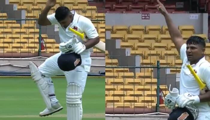 Ranji Trophy Final: Teary-eyed Sarfaraz Khan celebrates season's  4th ton in Sidhu Moose Wala style, WATCH
